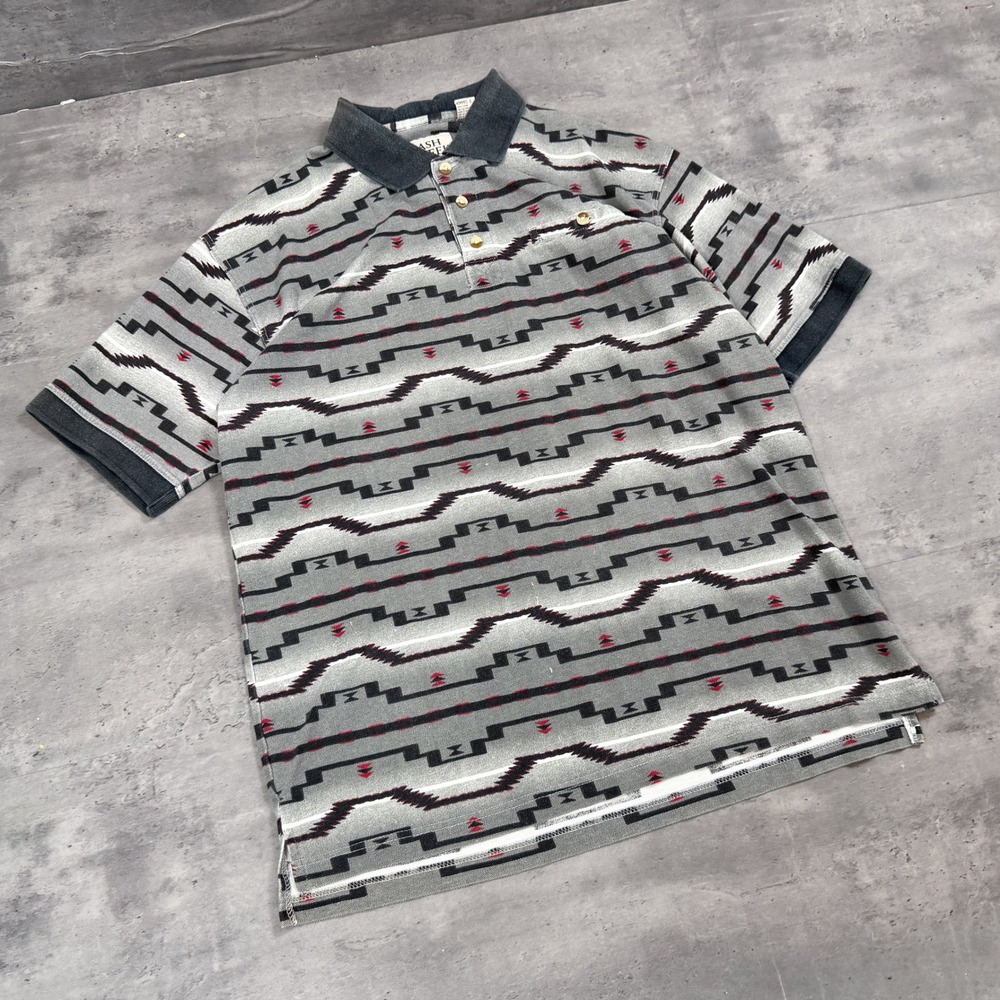 VIntage VTG 1990's 90's Ash Creek Aztex Short Sleeve Polo Shirt